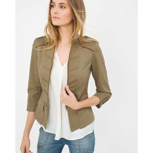 White House Black Market Crop Military Jacket 10